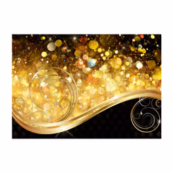 Planete Discount PD14086-250-175 papier-peint Papier peint non tissé Noir, Or