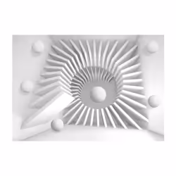 Papier peint intissé 3D et Perspective White jigsaw - PD12989-400-280