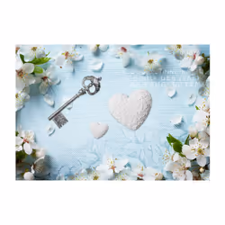 Papier peint intissé Vintage et Retro Spring key - PD15063-400-280