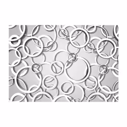 Planete Discount PD13201-100-70 papier-peint Papier peint non tissé Argent, Blanc