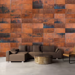 Planete Discount PD14094-400-280, Papier peint non tissé, Gris, Orange, Gris, Orange, Puzzle de brique, 4000 mm, 50 cm