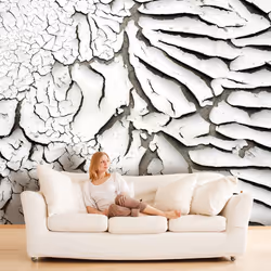Planete Discount PD14095-400-280, Papier peint non tissé, Noir, Blanc, Noir Et Blanc, Signs of the time, 4000 mm, 50 cm