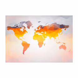 Planete Discount PD13414-300-210 papier-peint Papier peint non tissé Beige, Cuivre, Orange, Jaune