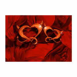 Papier peint intissé Abstractions Two hearts - PD13204-400-280