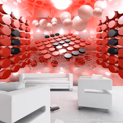Planete Discount PD13206-100-70, Papier peint non tissé, Noir, Rose, Rouge, Blanc, Blanc, Noir, Rose, Rouge, 120 g/m², Playin ...