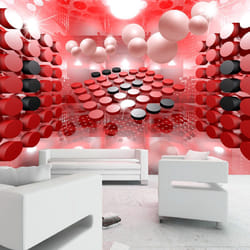 Planete Discount PD13206-250-175 papier-peint Papier peint non tissé Noir, Rose, Rouge, Blanc