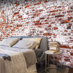 Planete Discount PD14101-400-280, Papier peint non tissé, Gris, Rouge, Blanc, Blanc, Rouge, Gris, Her Highness The Brick, 400 ...