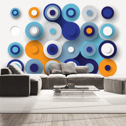 Papier peint intissé Fonds et Dessins Geometry Of Blue Wheels - PD14104-400-280