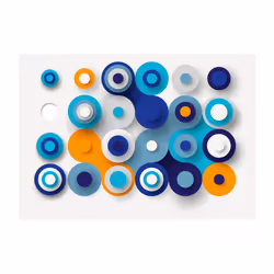 Papier peint intissé Fonds et Dessins Geometry Of Blue Wheels - PD14104-400-280