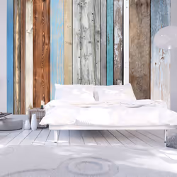 Planete Discount PD14105-400-280, Papier peint non tissé, Bleu, Vert, Gris, Blanc, Blanc, Gris, Bleu, Vert, Colors Arranged,  ...