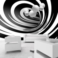Papier peint intissé Abstractions Twisted In Black & White - PD13208-400-280