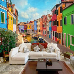 Papier peint intissé Ville et Architecture Colorful Canal in Burano - PD15015-400-280