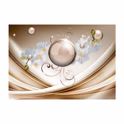 Papier peint intissé Fleurs Golden Abstract - PD13737-400-280