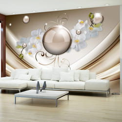 Planete Discount PD13737-200-140 papier-peint Papier peint non tissé Or, Vert, Blanc
