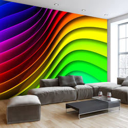Papier peint intissé Abstractions Rainbow Waves 1 - PD13212-400-280