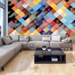 Planete Discount PD14109-400-280, Papier peint non tissé, Noir, Bleu, Vert, Orange, Rose, Rouge, Jaune, Orange, Bleu Marine,  ...