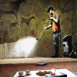 Papier peint intissé Street art Banksy - Cave Painting - PD14748-400-280