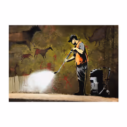 Papier peint intissé Street art Banksy - Cave Painting - PD14748-400-280