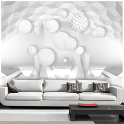 Planete Discount PD13213-250-175 papier-peint Papier peint non tissé Gris, Blanc