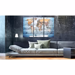 Tableau Cartes du monde Sapphire Travels - PD11487-120-80