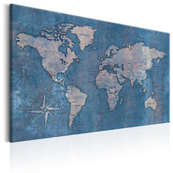 Tableau Cartes du monde Sapphire Planet - PD11496-120-80