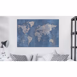 Tableau Cartes du monde Sapphire Planet - PD11496-120-80