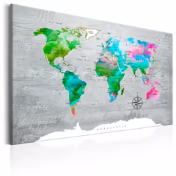 Planete Discount PD11499-120-80, Bleu, Vert, Gris, Rose, Panneaux MDF, 1200 mm, 20 mm, 800 mm