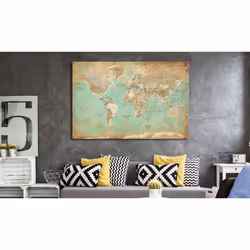 Tableau Cartes du monde World Map: Celadon Journey - PD11520-120-80