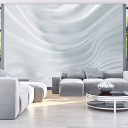 Planete Discount PD14110-400-280, Papier peint non tissé, Blanc, Blanc, Waving White, 4000 mm, 50 cm