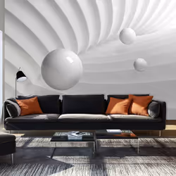 Planete Discount PD13217-100-70, Papier peint non tissé, Blanc, Blanc, 120 g/m², White Symmetry, 1000 mm