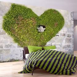 Planete Discount PD14111-400-280, Papier peint non tissé, Vert, Gris, Blanc, Gris, Blanc, Vert, Angel Stole My Heart, 4000 mm ...