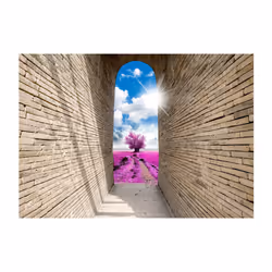 Planete Discount PD14560-300-210 papier-peint Papier peint non tissé Beige, Bleu, Violet, Blanc