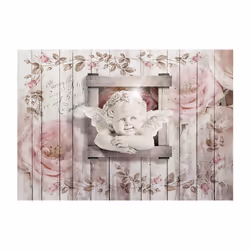 Planete Discount PD15070-300-210 papier-peint Papier peint non tissé Gris, Rose, Blanc
