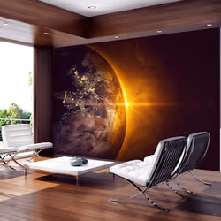 Planete Discount PD14569-400-280, Papier peint non tissé, Noir, Gris, Jaune, Gris, Noir, Jaune, 120 g/m², Golden Earth, 4000  ...