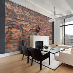 Planete Discount PD14118-400-280, Papier peint non tissé, Rouge, Rouge, Vintage Wall (Red Brick), 4000 mm, 50 cm