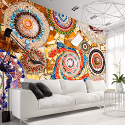 Planete Discount PD14123-100-70, Papier peint non tissé, Multicolore, Colorful, Moroccan Mosaic, 1000 mm, 50 cm