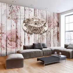 Planete Discount PD15071-400-280, Papier peint non tissé, Rose, Blanc, Rose, Blanc, 120 g/m², Heavenly Doors, 4000 mm