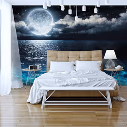 Planete Discount PD14574-400-280, Papier peint non tissé, Bleu, Blanc, Blanc, Bleu Marine, Bleu, 120 g/m², Blue Lagoon, 4000 ...