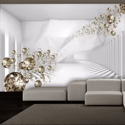 Planete Discount PD13230-300-210, Papier peint non tissé, Gris, Blanc, Jaune, Blanc, Jaune, Gris, 120 g/m², Diamond Corridor ...