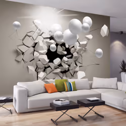 Planete Discount PD13004-400-280, Papier peint non tissé, Beige, Blanc, Blanc, Beige, 120 g/m², Release Me!, 4000 mm