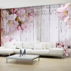 Planete Discount PD13746-350-245, Papier peint non tissé, Beige, Vert, Rose, Blanc, Rose, Vert, Blanc, Beige, 120 g/m², Apple ...