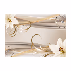 Papier peint intissé Fleurs Lilies and The Gold Spirals - PD13747-400-280