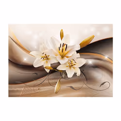 Papier peint intissé Fleurs Golden Lily - PD13750-400-280