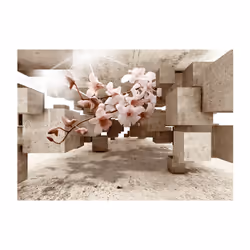 Planete Discount PD13232-350-245 papier-peint Papier peint non tissé Beige, Rose, Blanc