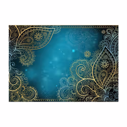 Planete Discount PD14148-200-140 papier-peint Papier peint non tissé Noir, Or, Turquoise