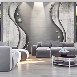 Planete Discount PD13233-400-280, Papier peint non tissé, Gris, Gris, 120 g/m², Concrete sea, 4000 mm