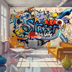 Planete Discount PD14752-100-70, Papier peint non tissé, Multicolore, Colorful, 120 g/m², Street Life, 1000 mm