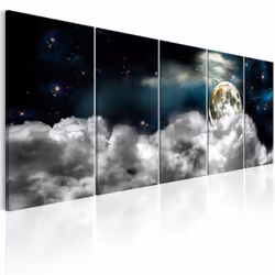 Planete Discount PD9837-225-90, Paysage nocturne, Noir, Bleu, Or, Gris, Panneaux MDF, 2250 mm, 20 mm, 900 mm