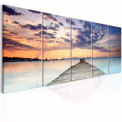 Planete Discount PD9842-225-90, Paysage marin, Noir, Bleu, Gris, Orange, Panneaux MDF, 2250 mm, 20 mm, 900 mm
