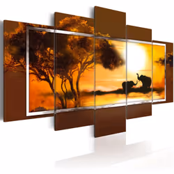 Planete Discount PD11991-200-100, Animaux, Marron, Crème, Orange, Jaune, Panneaux MDF, 2000 mm, 20 mm, 1000 mm